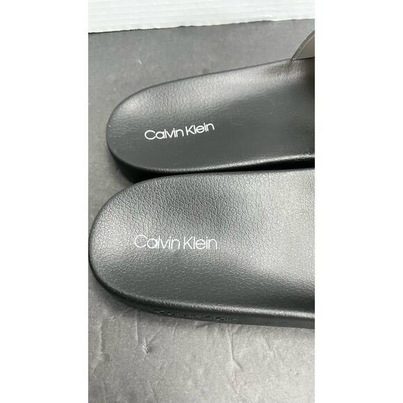 Calvin Klein Auster Black Slip-On Men Sandals Size 13M NWB - Picture 8 of 10